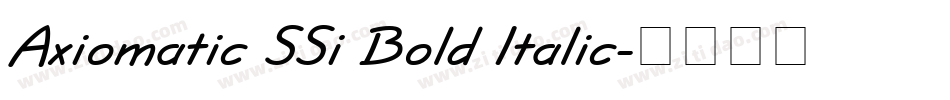 Axiomatic SSi Bold Italic字体转换